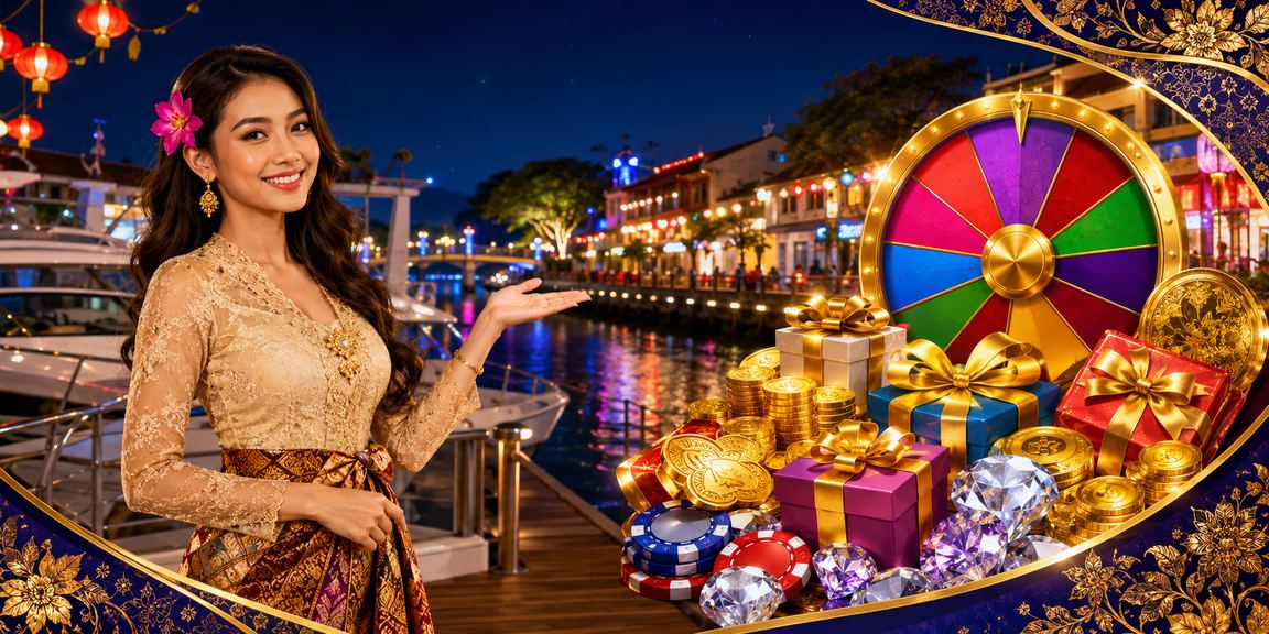 Permainan roulette berlatarkan motif batik di Melaka