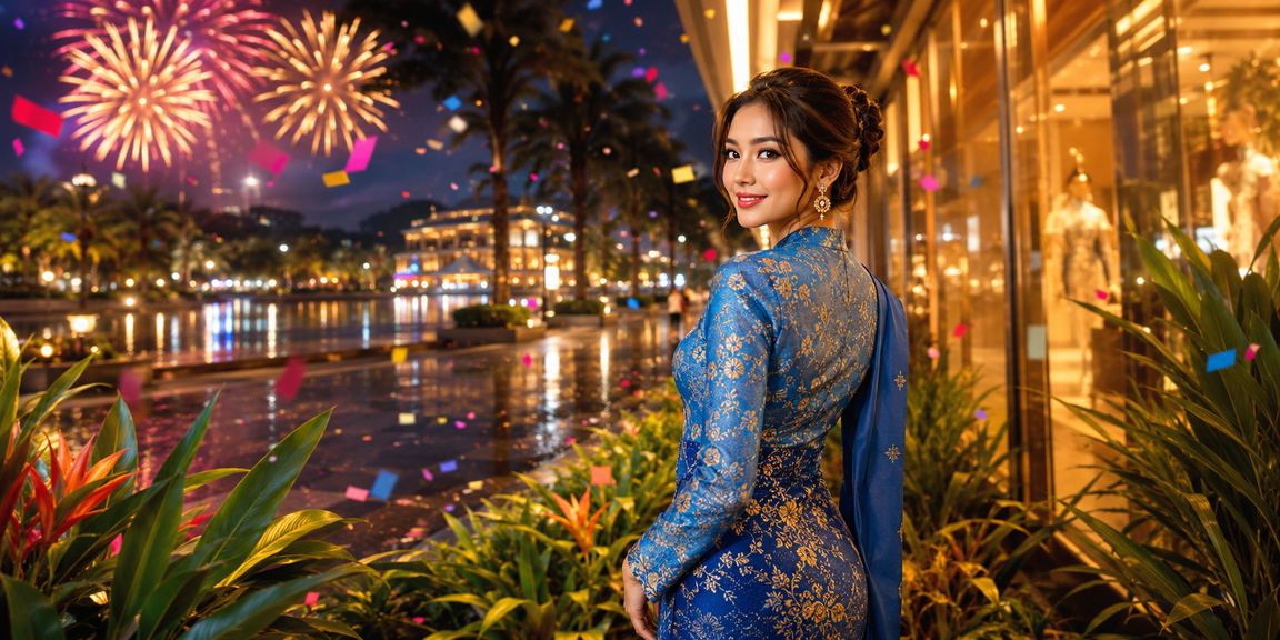 Pemain lotteri berpakaian baju kurung di Malaysia menggunakan platform 55100